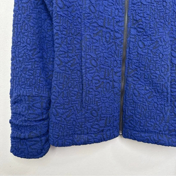 TONIA DEBELLIS Womens Small Textured Stretch Full Zip Ruched Collar Jacket - Picture 9 of 14